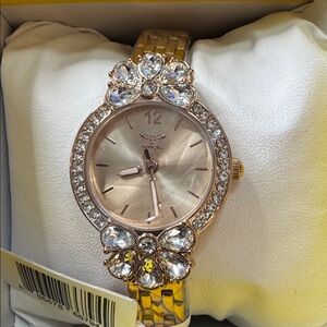 Invicta Women's Gold-Tone Watch with Crystal Embellishments